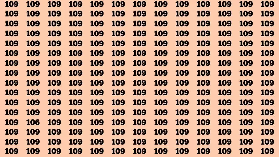 Observation Find it Out: If you have Sharp Eyes Find the number 106 among 109 in 20 Secs