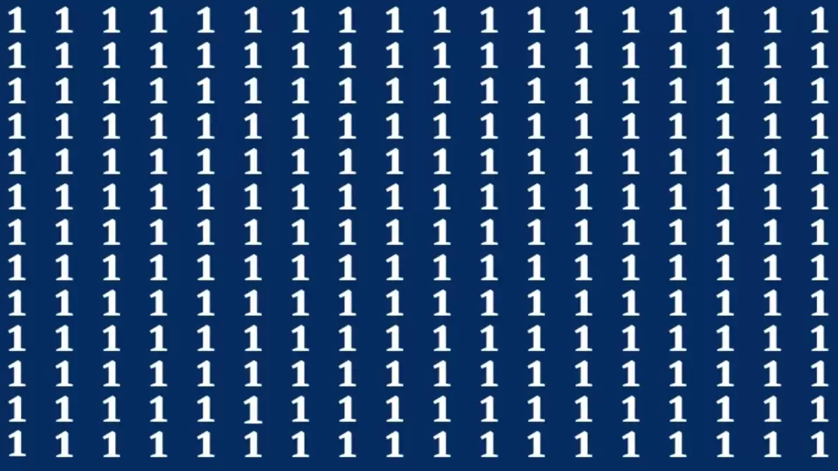 Brain Teasers for Geniuses: If you have Hawk Eyes Find the Number 5 among 1s in 20 Secs