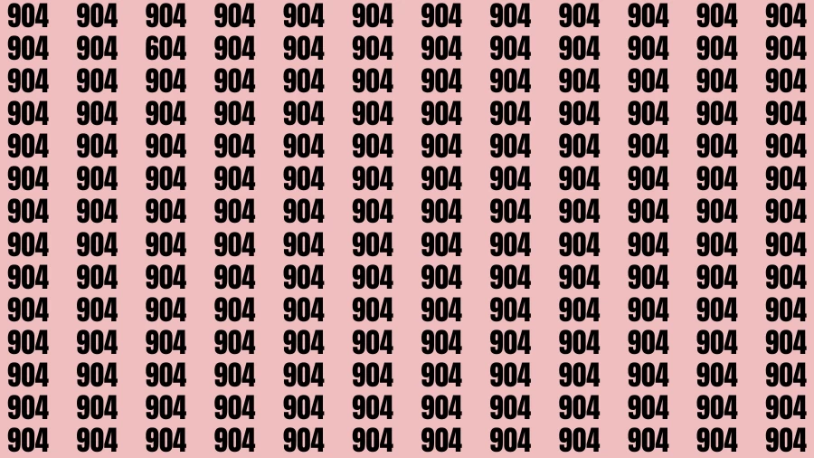 Observation Find it Out: If you have 50/50 Vision Find the Number 604 in 15 Secs