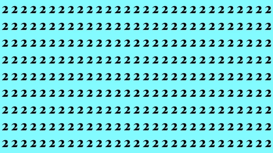 Observation Find it Out: If you have sharp eyes find 8 among the 2s within 12 Seconds