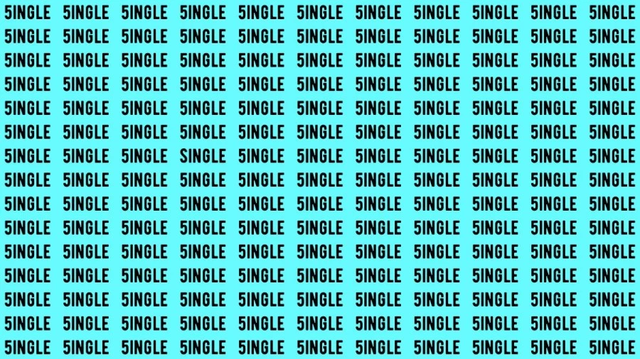 Visual Test: If you have Eagle Eyes Find the Word Single in 15 Secs