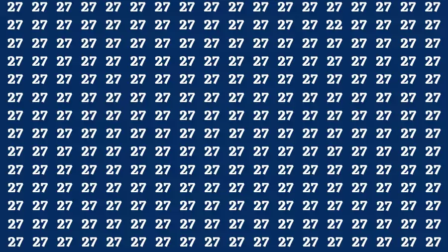 Brain Test: If you have Eagle Eyes Find the Number 22 among 42 in 15 Secs