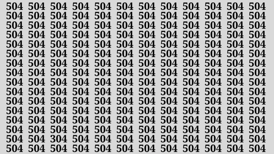 Brain Test: If you have Eagle Eyes Find the Number 304 in 15 Secs