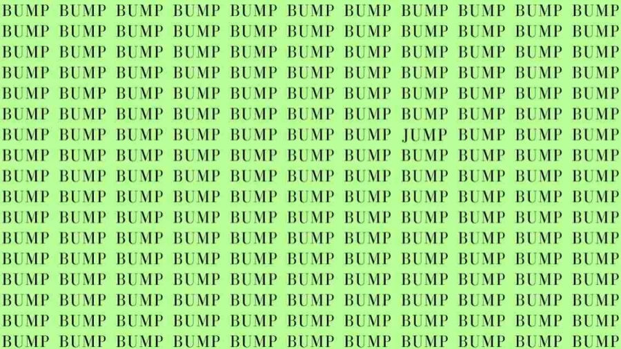 Optical Illusion: If you have Eagle Eyes find the Jump among Bump in 05 Secs