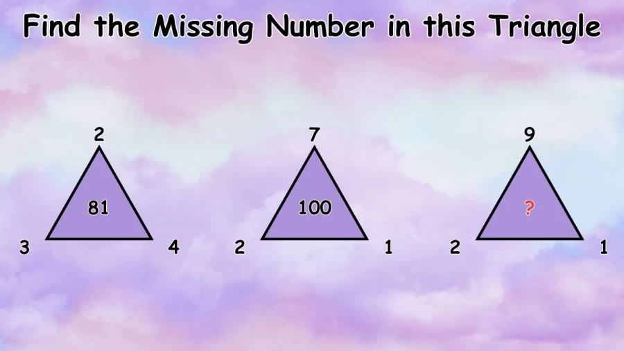 Brain Teaser Math Test: Find the Missing Number in this Triangle
