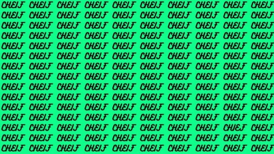 Brain Test: If you have Sharp Eyes Find the Word Chief in 15 Secs