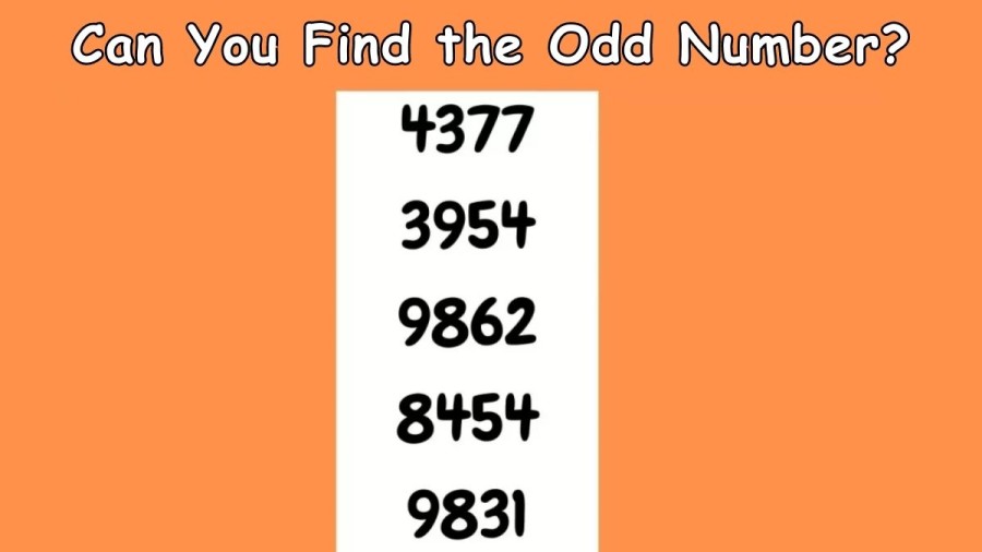 Brain Teaser - Can You Find the Odd Number? Number Puzzle