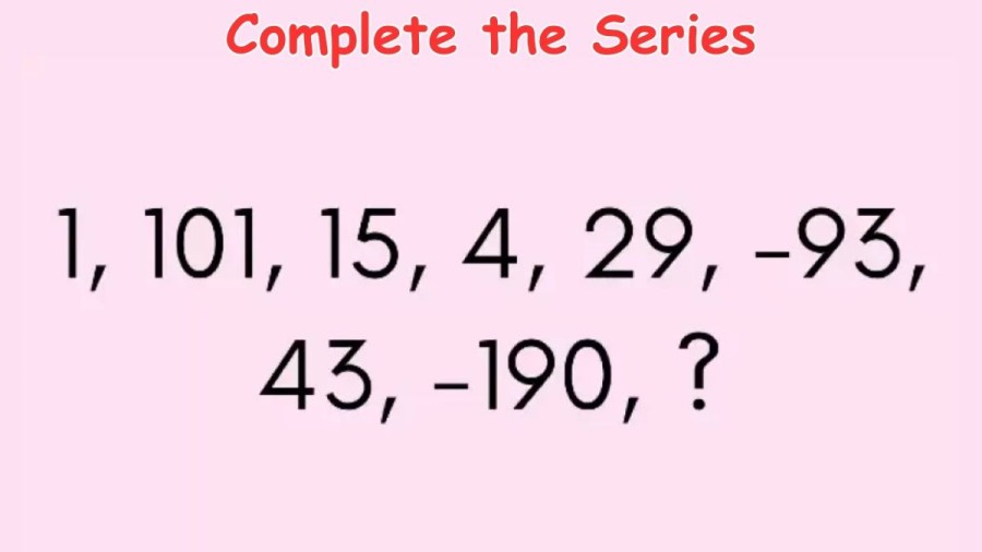 Brain Teaser: Complete the Series