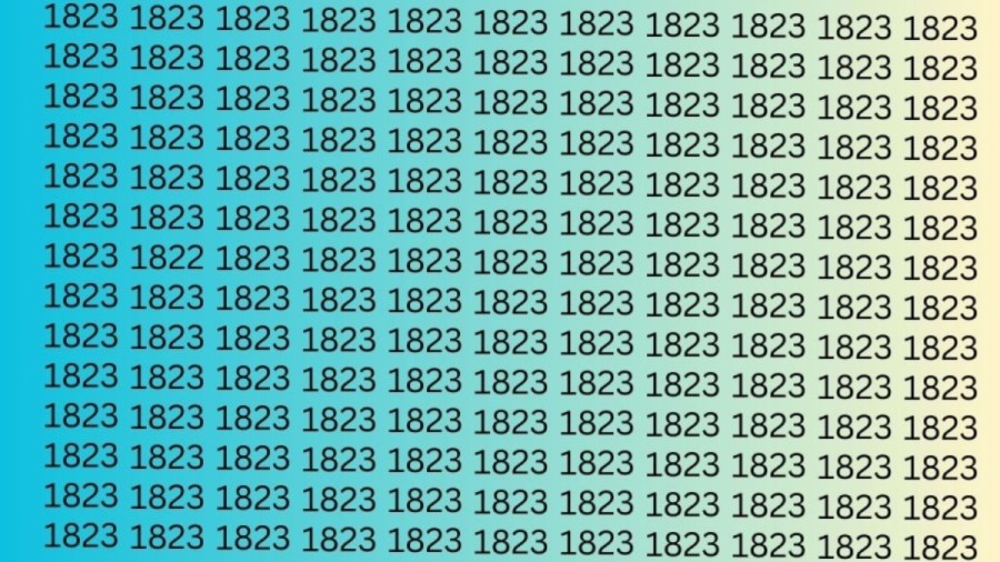 Can You Spot 1822 among 1823 in 15 Seconds? Explanation and Solution to the Optical Illusion