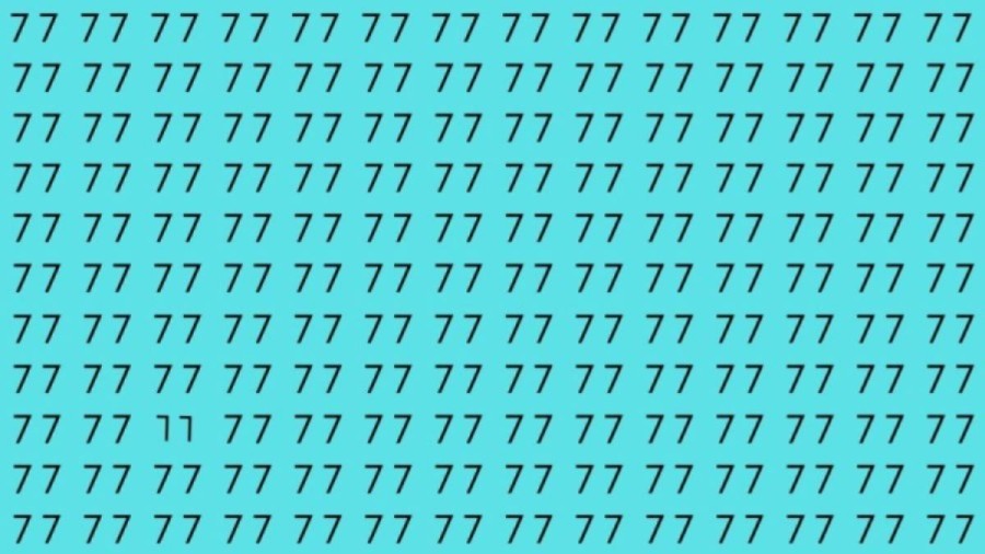 Observation Skills Test: Can you find the number 11 among 77 in 12 seconds?