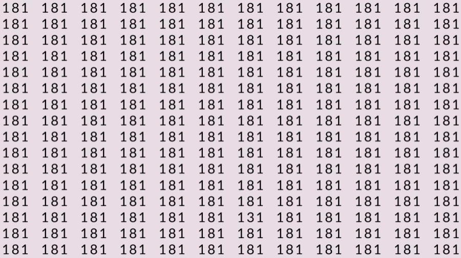 Optical Illusion Challenge: If you have eagle eyes find 131 among 181 in 5 Seconds?