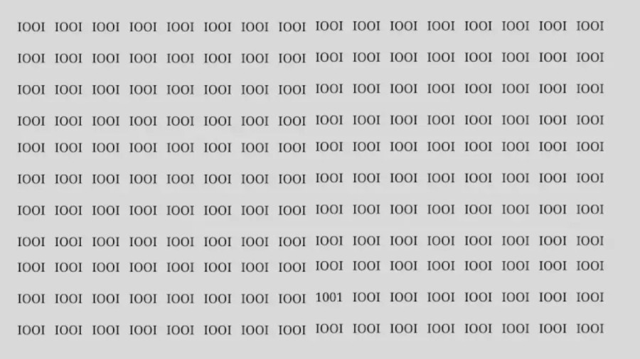 Optical Illusion Eye Test: If You Have Hawk Eyes Find the Number 1001 Among lOOl In 18 Secs