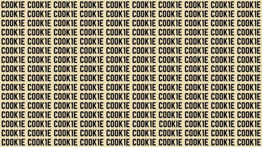 Brain Teaser: If you have Eagle Eyes find the word Cookies in 12 secs