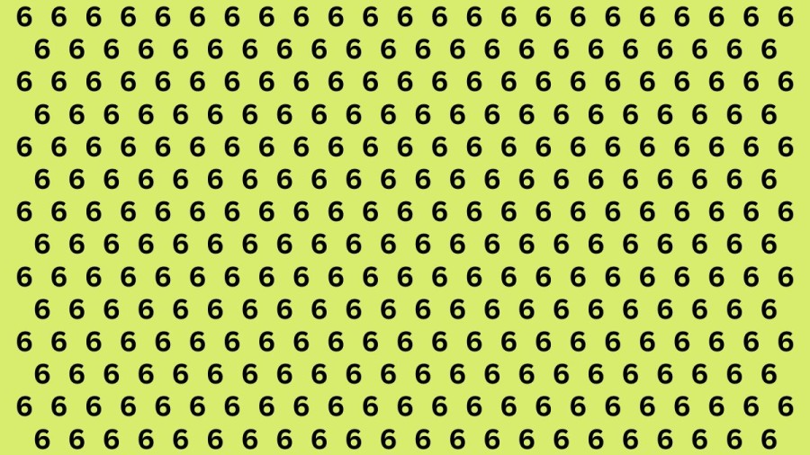 Optical Illusion Brain Test: If you have Eagle Eyes find 0 among the 6s within 25 Seconds