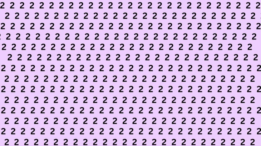 Optical Illusion Brain Test: If you have Eagle Eyes find 5 among the 2s within 20 Seconds