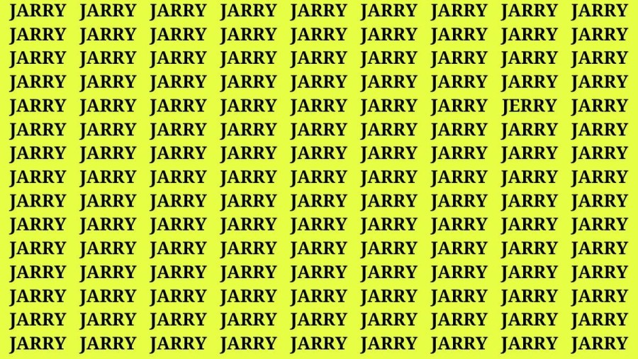 Brain Teaser: If you have Eagle Eyes find the word Jerry in 13 secs