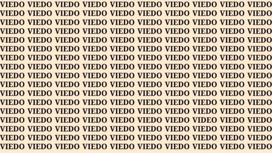 Brain Teaser: If You Have Sharp Eyes Find The Word Video In 18 Secs