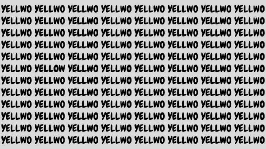 Brain Teaser: If You Have Eagle Eyes Find The Word Yellow In 15 Secs