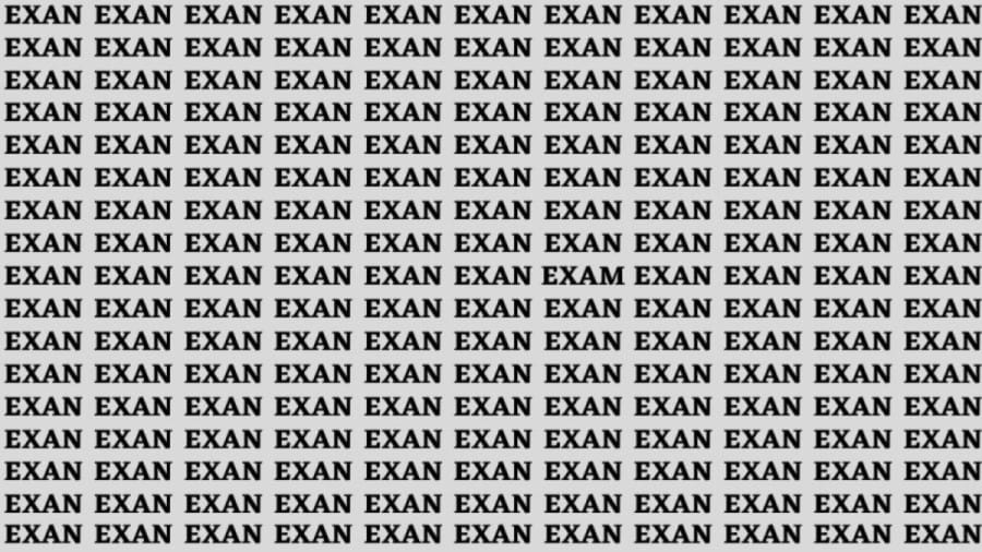 Optical Illusion: If You Have Sharp Eyes Find The Word Exam In 10 Secs