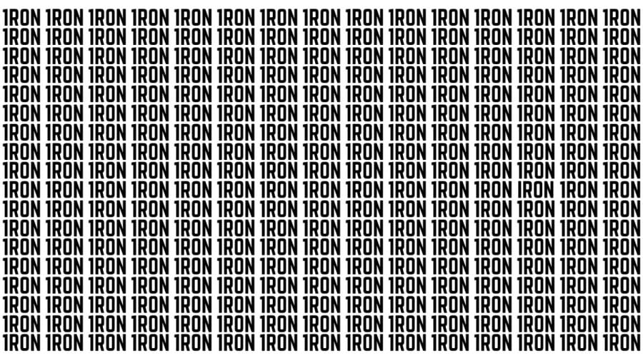 Brain Teaser: If You Have Sharp Eyes Find The Word Iron In 20 Secs