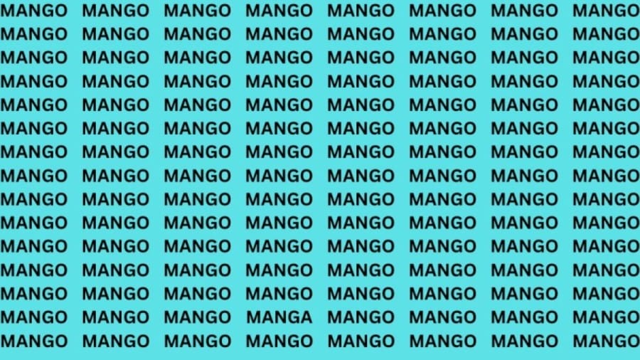 Optical Illusion: If You Have Eagle Eyes Find The Word Manga In 20 Secs