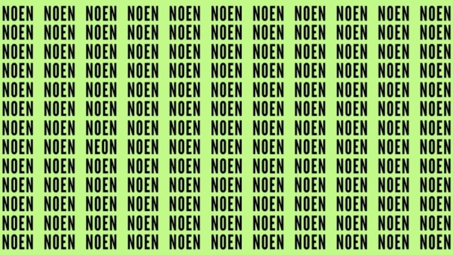 Brain Teaser: If You Have Sharp Eyes Find The Word Neon in 20 Secs