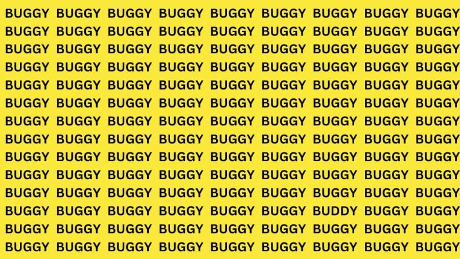 Brain Teaser: If You Have Sharp Eyes Find The Word Buddy In 20 Secs