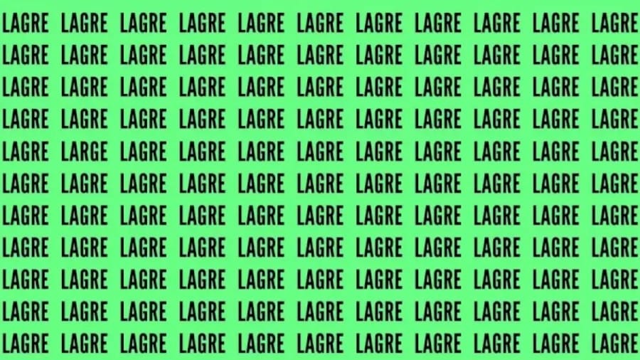 Optical Illusion: if You Have Eagle Eyes Find the Word Large in 15 Secs