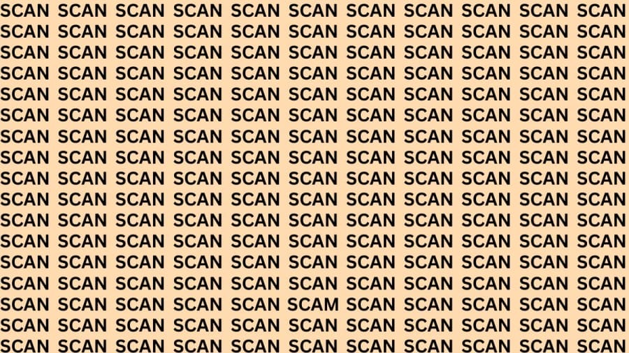 Brain Teaser: If You Have Hawk Eyes Find The Word Scam Among Scan In 15 Secs