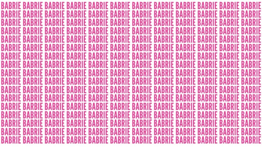 Brain Teaser: If You Have Eagle Eyes Find The Word Barbie In 22 Secs