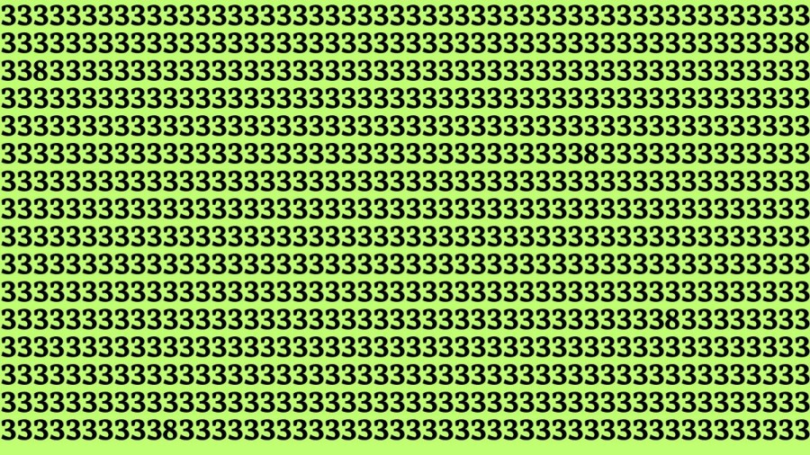 Brain Teaser Eye Test : Can you Find how many 8s are there in this Image within 15 Seconds?