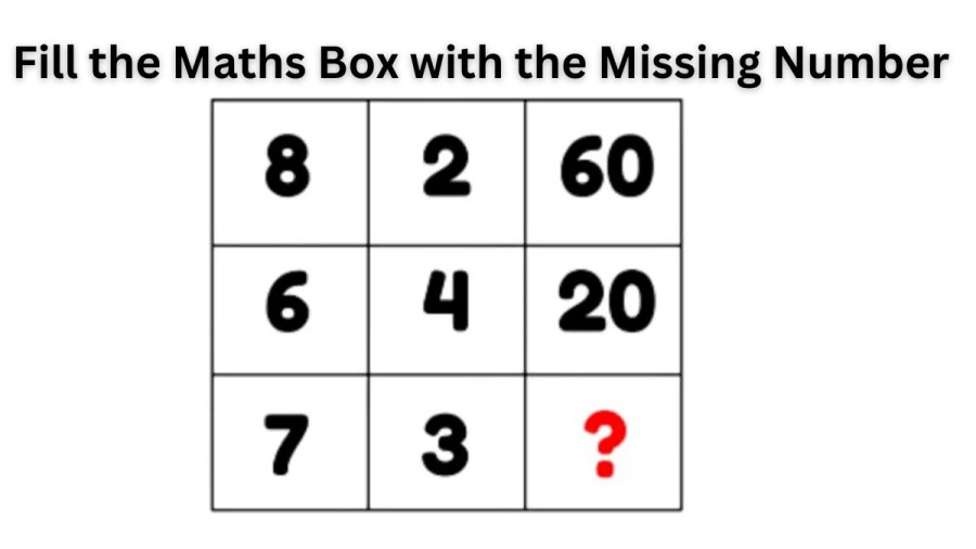 Brain Teaser - Fill the Maths Box with the Missing Number
