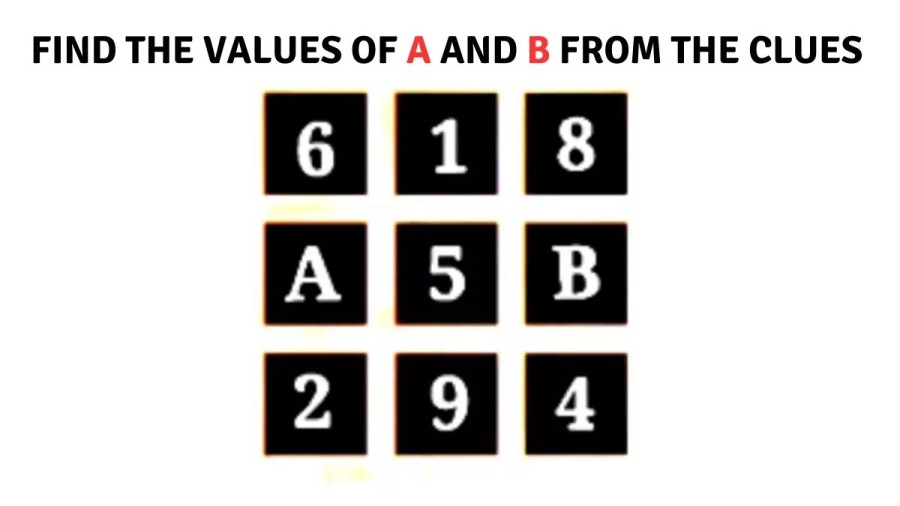 Brain Teaser: Find the Values of A and B from the Clues