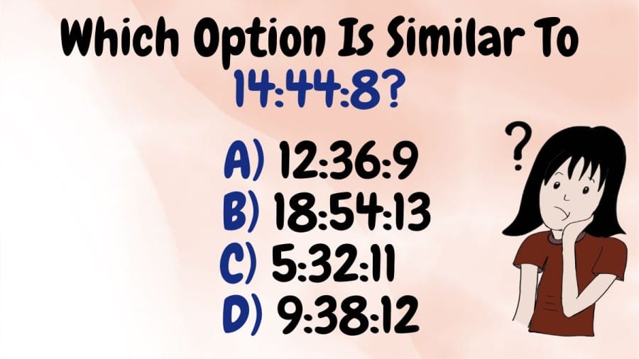 Brain Teaser Genius Maths Puzzle: Which Option Is Similar To 14:44:8?