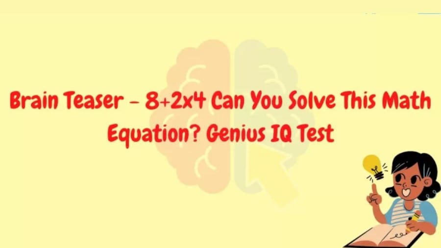 Brain Teaser IQ Test: 8+2x4 Can You Solve this Math Equation?