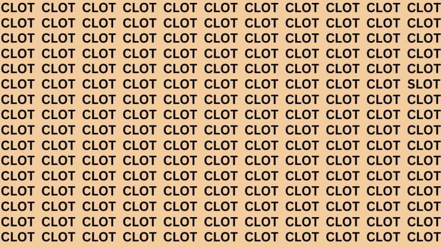 Brain Teaser: If You Have Eagle Eyes Find Slot Among Clot In 13 Secs