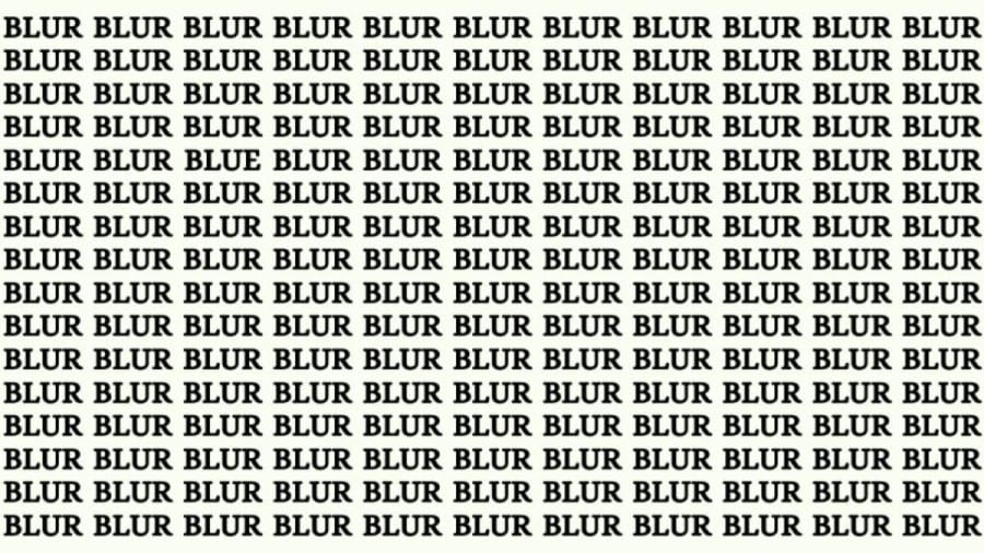 Brain Teaser: If You Have Sharp Eyes Find Blue Among Blur In 20 Secs