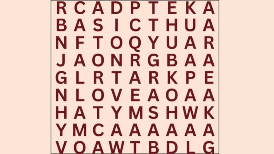 Brain Teaser: If you have Eagle Eyes find the 6 words in the image within 20 seconds?