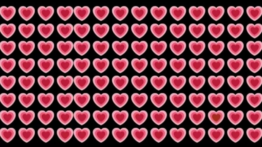 Optical Illusion: Spot the Different Heart From the Others in this Image within 15 Seconds