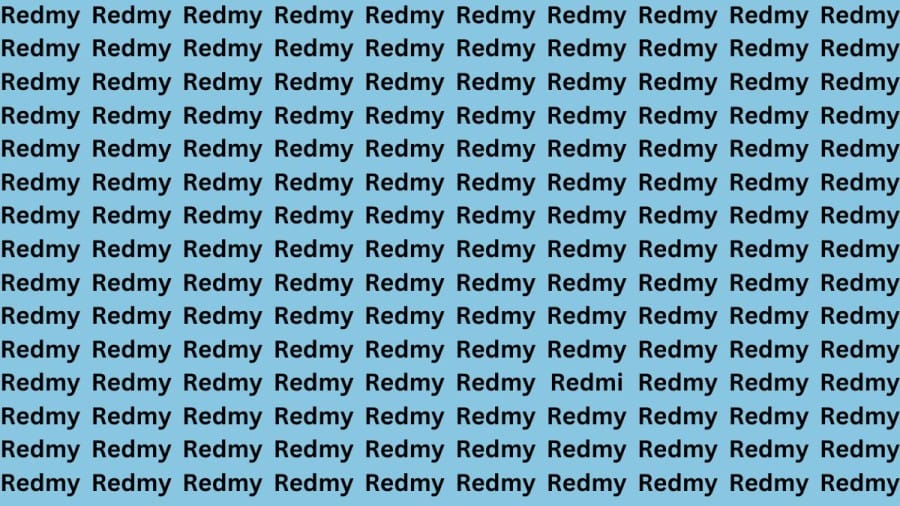 Brain Teaser: If You Have Sharp Eyes Find The Word Redmi In 20 Secs
