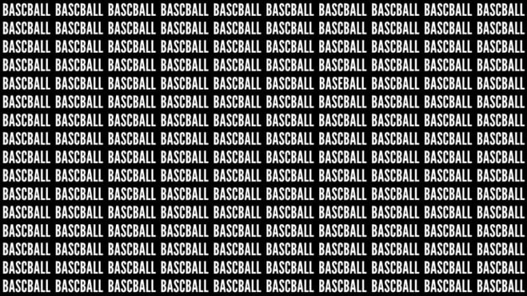 Brain Teaser: If You Have Eagle Eyes Find The Word Baseball In 15 Secs