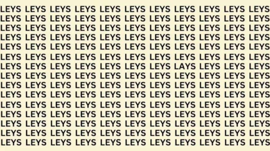 Optical Illusion: Can You Find The Word Lays in 15 Secs?