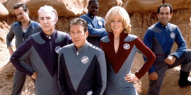 The cast of Galaxy Quest on an alien planet
